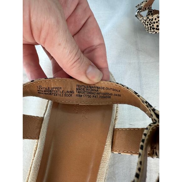 Universal Thread Womens sz 10 Leopard Print Espadrille Wedge Sporty Animal Print - Picture 5 of 8